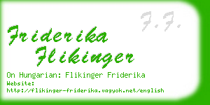 friderika flikinger business card